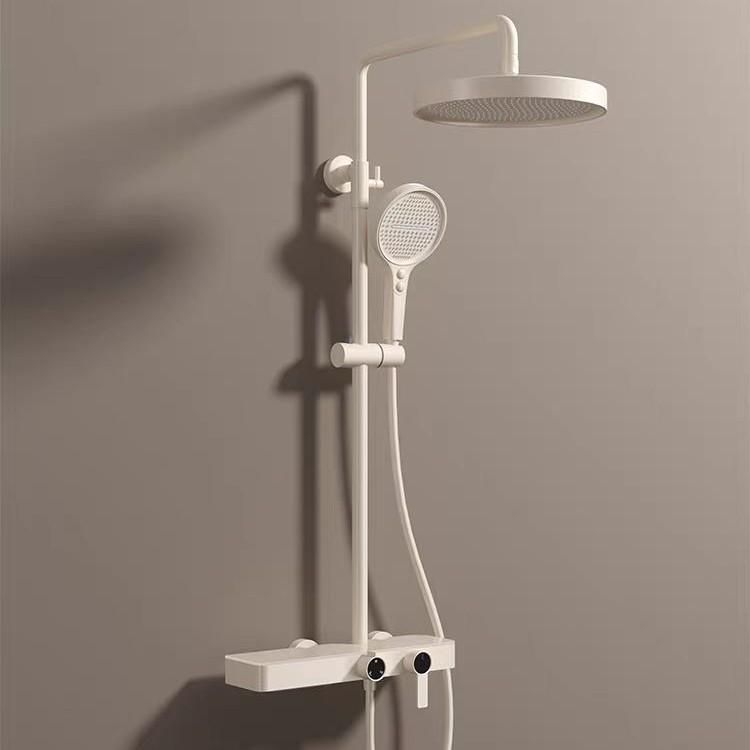 Роскошная полностью медная лейка тропического душа с большой полкой и регулируемым контролем температуры