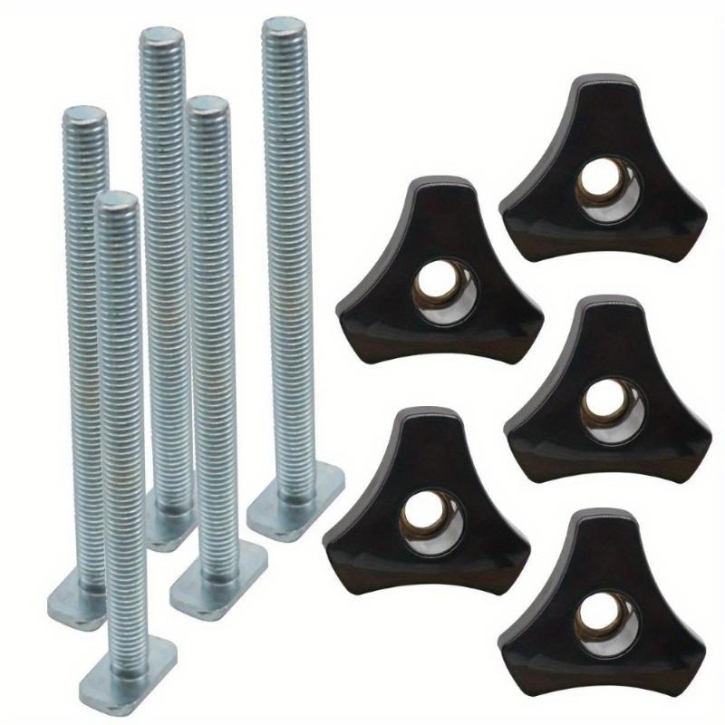 1PC T Bolt Knob Kit T Screw and Plastic Knob Nut Jig Screw Fixture for Workbench T-Slot Use with 1/4" and Universal T-Track