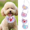 Dog Saliva Scarf Cartoon Pattern Lace Rim Cotton Pet Bib Dog Saliva