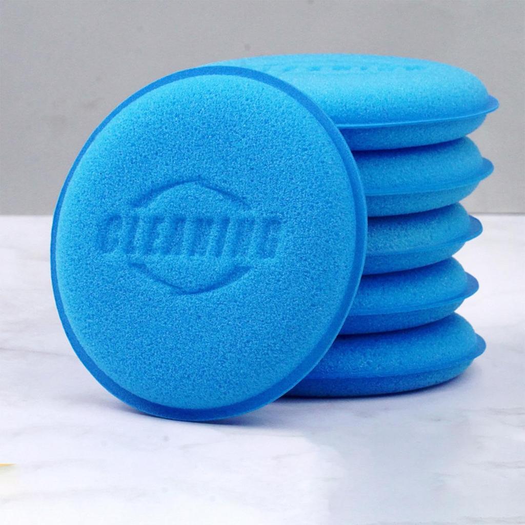 Михаууке Подушечка-аппликатор из пены для детейлинга автомобиля, Детализирующая подушечка-аппликатор | Круглая мягкая пенная подушечка-аппликатор - Полировальная подушечка для ремонта кузова автомобиля, Автомобильный воск