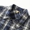 Vintage Plaid Shirt Oversized Outerwear Man Jackets Plus Size 4XL-11XL Casual Long Sleeve Top
