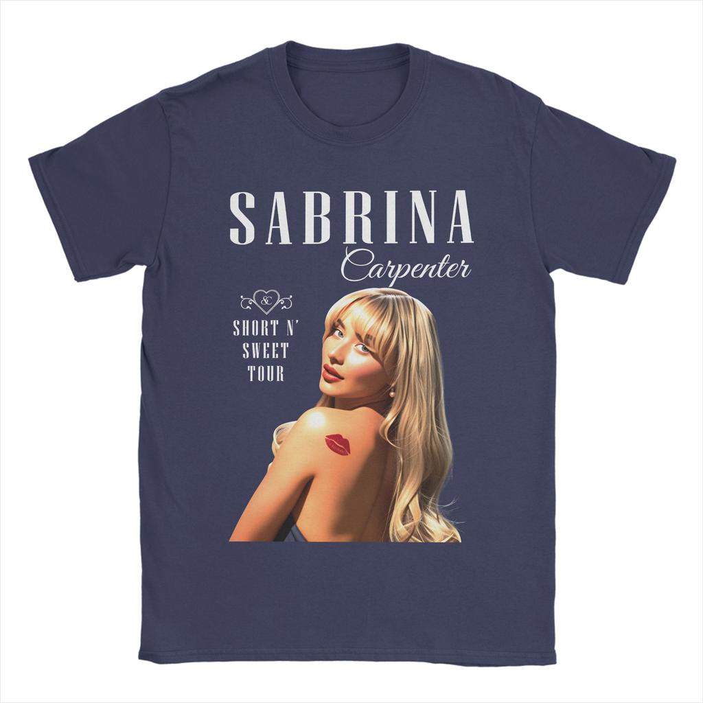 Sabrina Carpenter TShirt Summer Pure Cotton T Shirts For Couple Leisure Design Tshirt ShortSleeved Vintage Tops