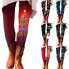Women's Fashion Christmas Print Elastic Soft Leggings Casual Home Sleep Pants