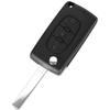 Key Shell for Citroen C4 C5 C4 Picasso C6 - CE0523 - 3 Button Remote Key Fob Headlight Blade Without Groove Phonillico®