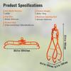 VEVOR Timber Claw Hook, 36 inch 4 Claw Log Grapple for Logging Tongs, Swivel Steel Log Lifting Tongs