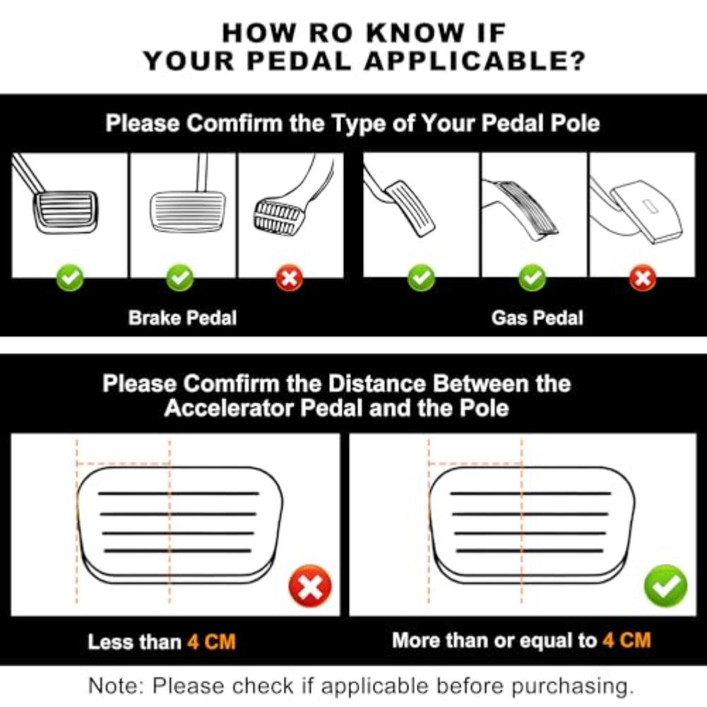 Metal Gas Brake Pedal Extenders For Short Drivers Adjustable Length Angle Comfort Control Cars Go Karts Parts