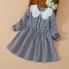 Children Girls Cotton Dress Plaid Casual Clothes Long Sleeves Dress Spring Autumn Kids Clothing
