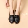 Мода 2025 Туфли для мамы из ПУ кожи на мягкой подошве, балетки на плоской подошве, обувь для пожилых женщин большого размера, обувь для работы для пожилых людей среднего возраста