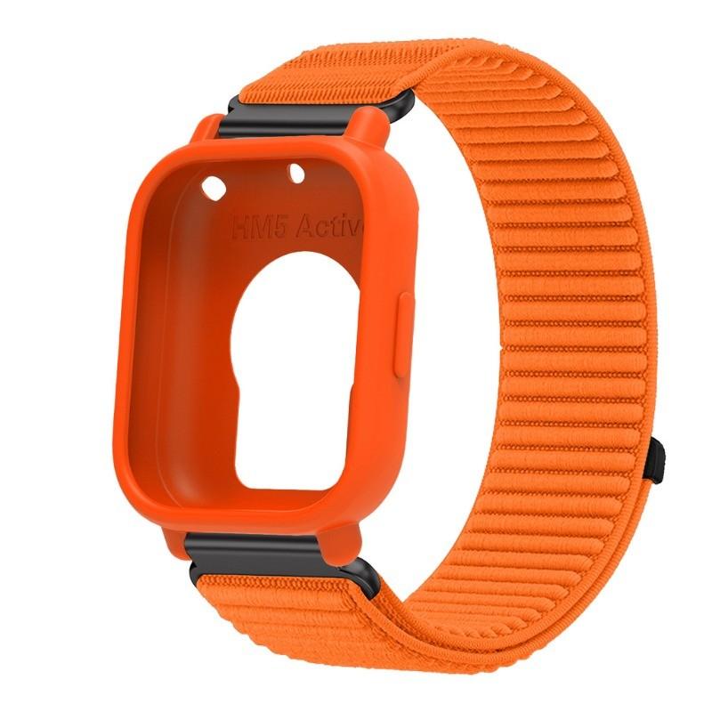 Спортивный нейлоновый ремешок + ТПУ чехол для Xiaomi Redmi Watch 5 Lite / 5 Active Мягкий браслет Защитный корпус Сменные аксессуары