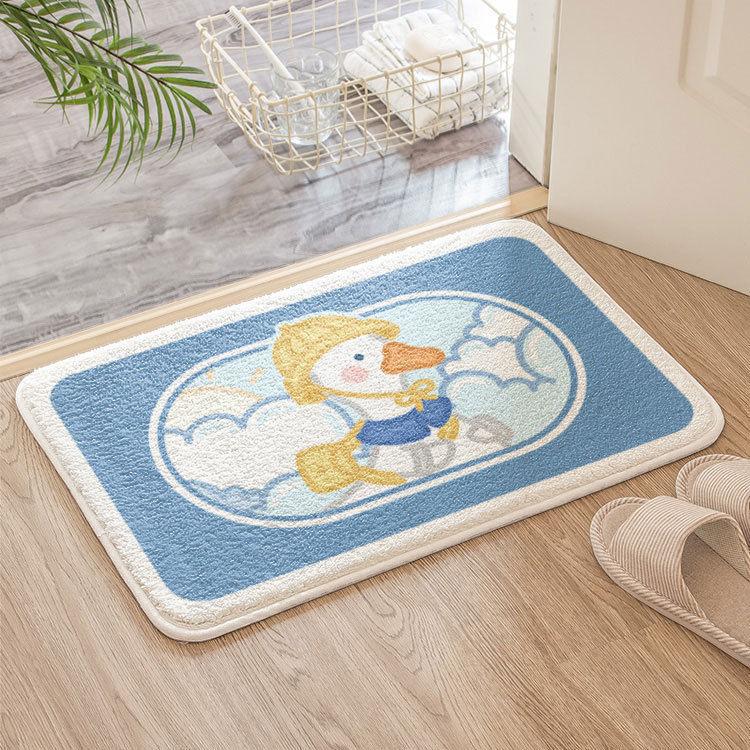 Мультяшный милый коврик для ванной комнаты, нескользящий коврик для входа в дом, коврик для ванной комнаты, впитывающий коврик у двери в ванную комнату