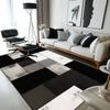 Modern Geometric Plaid Carpet for Living Room Home Decoration Soft Large Area Rugs Bedroom Non-slip Washable Bedside Floor Mats