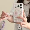 Милые персонажи Hello Kitty Прозрачный чехол для телефона для iPhone 17 16 15 14 Pro Max Кавайный розовый браслет с бусинами Защитная крышка для G