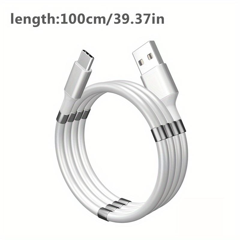 3A Кабель для быстрого намагничивания и поглощения данных Кабель для быстрой зарядки из мягкой резины Подходит для Apple Android Type-c Кабель для адсорбции и хранения данных