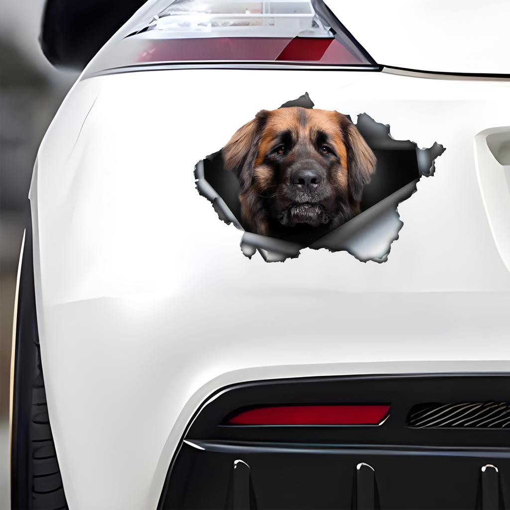 Leonberger Car Stickers, Waterproof Pvc Animal Decals With 3D Effect, Block Scratches and Increase Fun Auto Parts