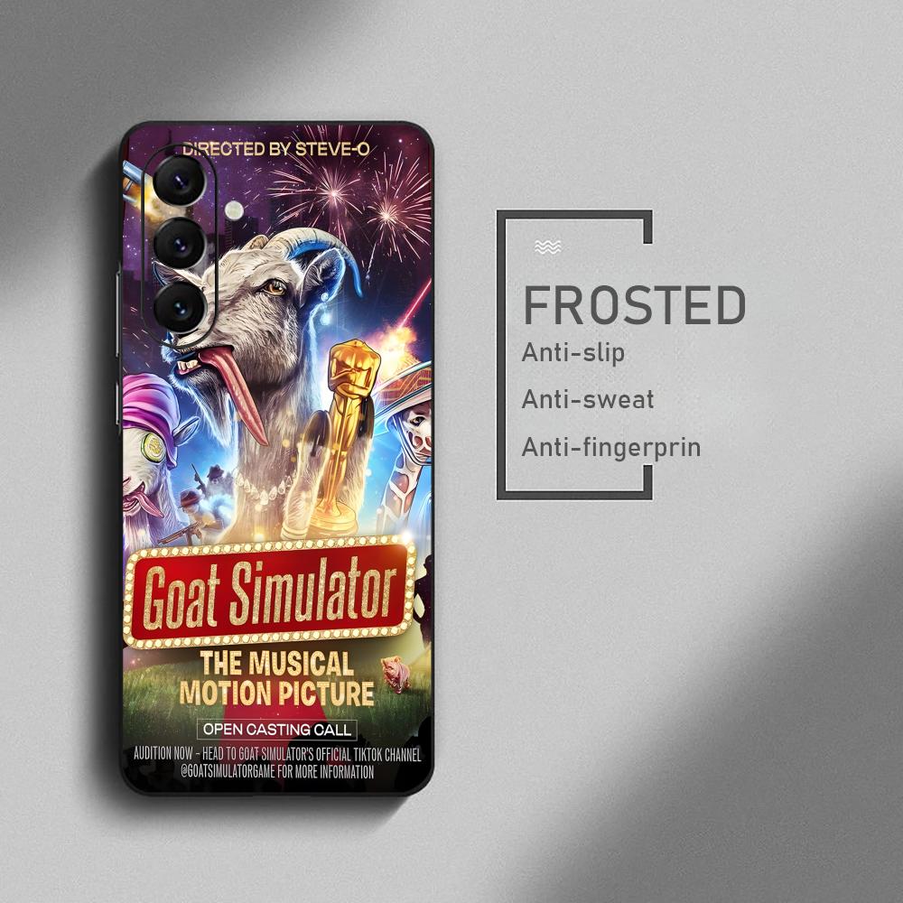 Cool Goat Simulator Game Phone Case For Samsung Galaxy S26 S25 S24 S23 S22 S21 Plus Ultra Note20 Soft Black