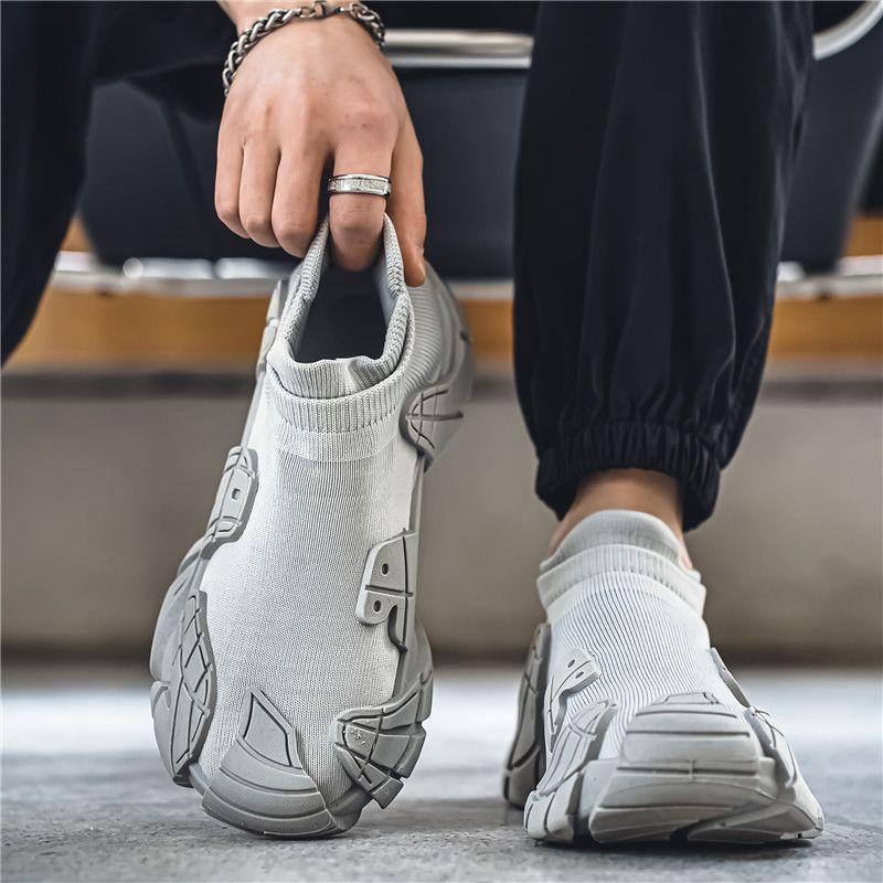 Мужские дышащие сетчатые спортивно-повседневные слипоны Flyknit 2025