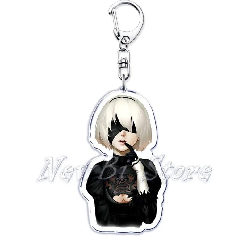 Новый Брелок-брелок для ключей Nier Waifu Girls для Женской Сумки Подвеска Аксессуары Automata Yorha 2b A2 Ключ от Машины Украшения Подарки для Друзей и Фанатов