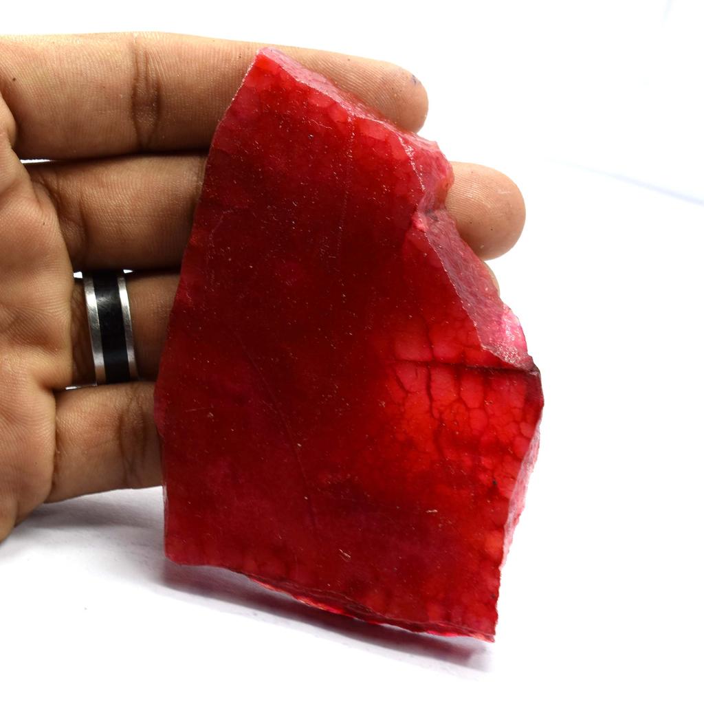 Natural Red Ruby Loose Gemstone 436.60 ct Rough Uncut for Lapidary and Gem Collections