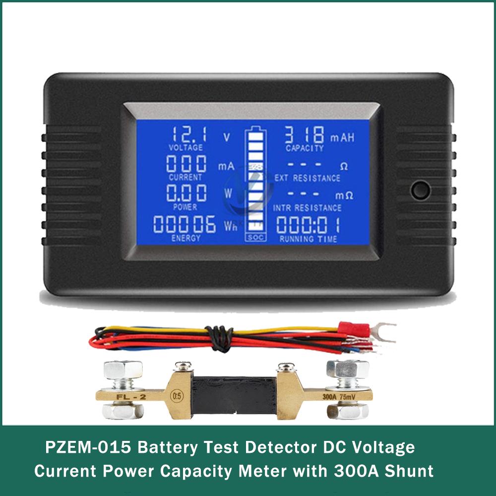 PZEM-111 111A DC Тестер аккумулятора Вольтметр Амперметр Мощность Напряжение Ток Импеданс Емкость Энергометр Монитор встроенный шунт