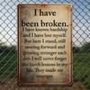 One Piece Sarcastic Metal Vintage Aluminum Decorative Sign, (8''x12''), I'm Broken, Funny Retro Poster for Home Bathroom Bedroom