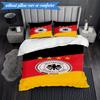 3PCS German Football Emblem Printed Soft Bedding Set,Including 1pc Duvet Cover And 2pcs Pillowcases Perfect for Bedroom, Dormitory, Fan gift