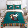 Fashion Ethnic Frame Horse Duvet Cover Comforter Bedding Set Soft Quilt Cover and Pillowcases for Teens Single/Double/Queen/King