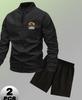 Спортивный костюм в стиле бейсбола с шортами-карго для мужчин, практичный и стильный, идеально подходит для путешествий