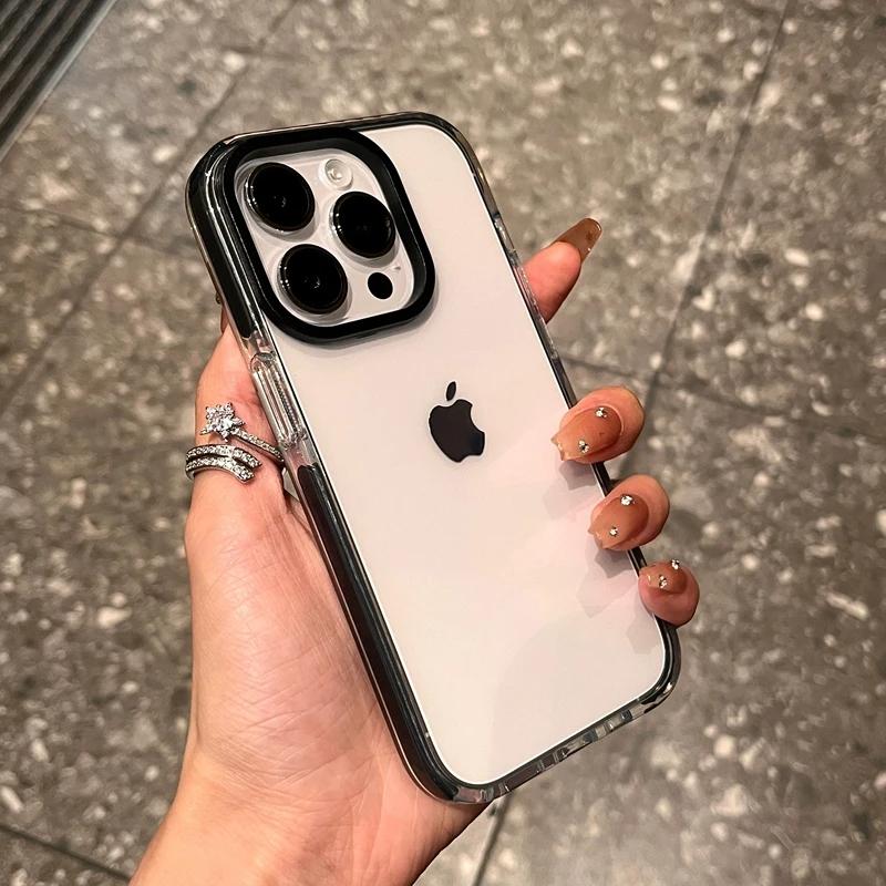 Роскошный прозрачный чехол для iPhone 15 14 13 12 11 Pro Max 7 8 Plus X Xs Max XR ударопрочный прозрачный мягкий чехол из ТПУ