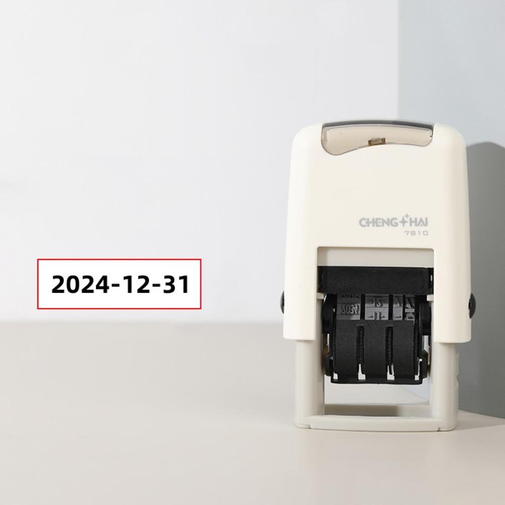 Handle Account Self-Inking Stamps English Version Date Wheel Stamp Date Stamps DIY Painting