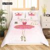 Комплект постельного белья Ballerinas Girl Duvet Cover Set King Size Pink Lovely Little Ballerinas Bedwear Set Kids Girls Princess Soft Polyester Steady Cover