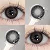 2 шт. Контактные линзы 14,2 мм черные Мягкие контактные линзы Годового использования линзы естественного комфорта С бесплатным контейнером