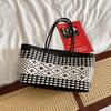 Hollow Out PVC Vegetable Basket Bag Bohemian Style Vacation Style Beach Tote Bag Large Capacity Waterproof Weave Bag Summer