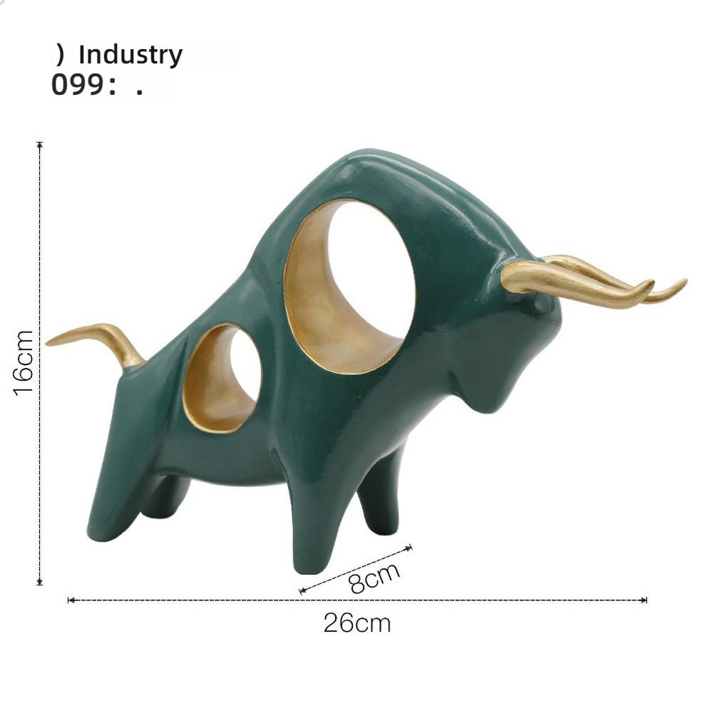 Испанский бык, скульптура из смолы - Золотистая металлическая статуэтка боевого быка, Ручная работа, Декор матадора с деталями рогов, Подарок для мужской берлоги