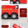 (Boxed) 1:32 Alloy Fire Truck Engineering Model Toy Ornament with Water Spray Simulation