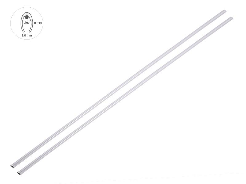 Door Edge Bumpers, 65 Cm, Chrome, 2 Pcs.