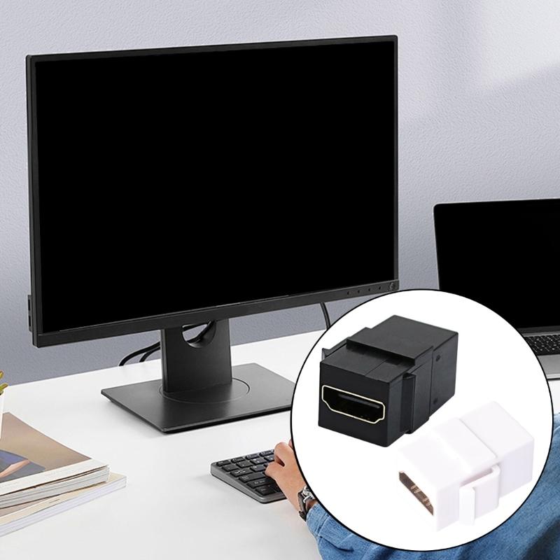 Адаптер-муфта Keystone Jack Female-Female для настенной панели, поддержка 4K видео, черный