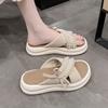 thick-soled fairy style with skirt sandals women's soft-soled sports beach shoes 2025 new slippers women's summer wear
