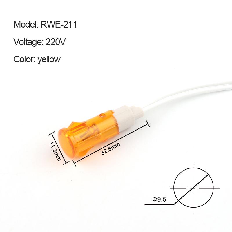 5 шт. сигнальная лампа панель монтажа неоновый индикатор 380 220 В 12 В/24 В постоянного тока 10 мм MDX-11A с проводом направляющая сигнальная лампа красный зеленый желтый