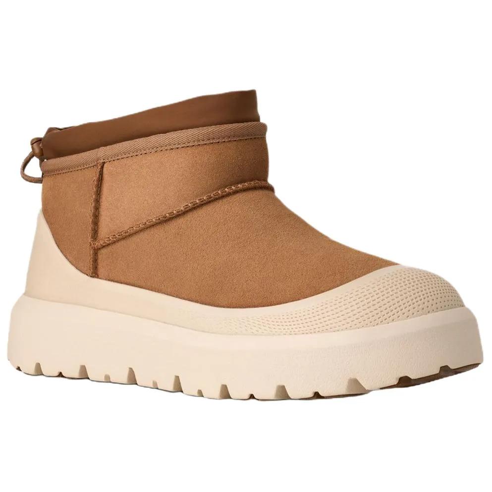 UGG CL ULTRA MINI WEATHER Suede Thermal Fleece Lined , Versatile Round Tip , Colorful Shell Short Snow Boots Men's (Unisex) Snow Boots