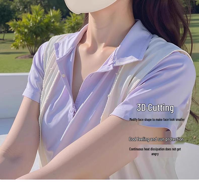 Высококачественная защита от УФ-лучей Ледяной шелк 3D Дышащая маска для лица от солнца