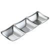 1/2/3 Grids Stainless Steel Seasoning Dish Korean Metal Barbecue Sauce Dipping Dish Plate BBQ Restaurant Kitchen Tableware