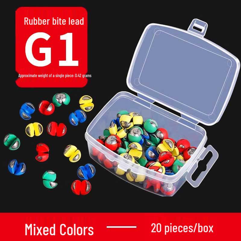 Yizhan Lion Line Устойчивый к укусам резиновый зажим и набор грузил для ловли с плота - Водонепроницаемый инструмент для поиска дна.