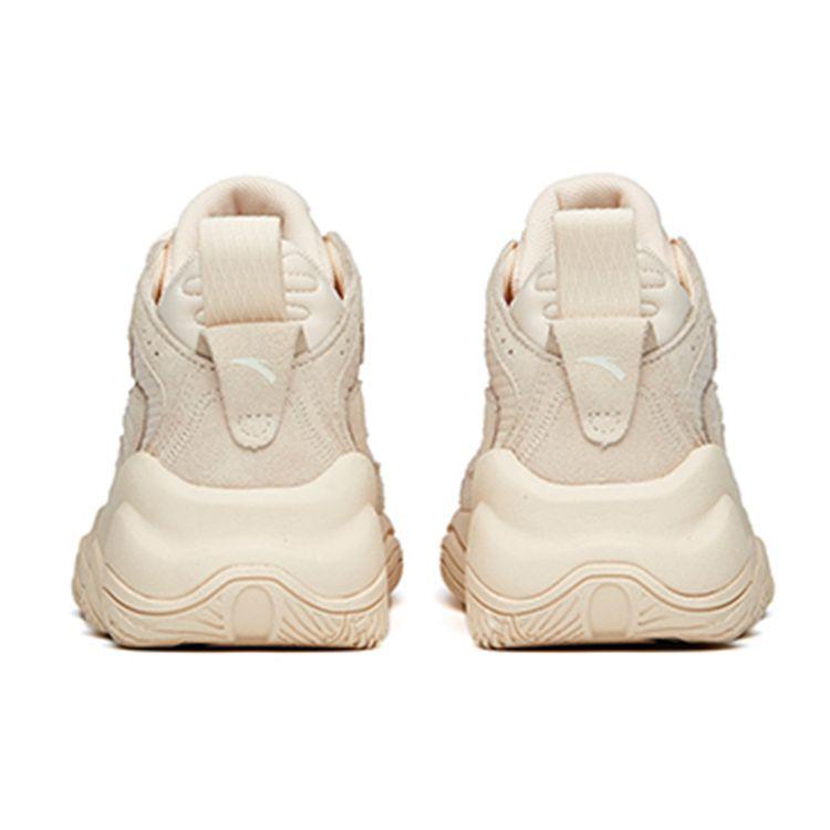 Anta Кроссовки Lifestyle Series из ткани, двухслойной замши, повседневные, амортизирующие, нескользящие, износостойкие, средней высоты, для папы, женские, светло-кофейные 122148090R-4