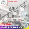 Элегантный современный потолочный светильник с 4-позиционным переключением 100 В-220 В, прямой бар GU10, потолочный прожектор, светодиодная лампа, регулируемая