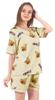 Inkmeso Printed Nightwear Shorts Set For Women Top And Short Sleepwear Sets 2