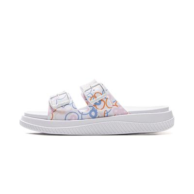 Удобные Универсальные Модные Нескользящие Износостойкие Шлепанцы Женская Обувь Белый Цветочный AGAV014-1