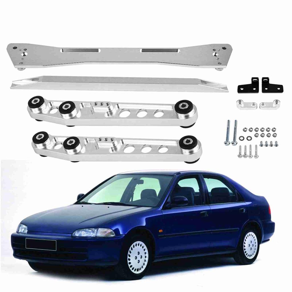 2Pcs Rear Lower Control Arm Kit Subframe Brace Tie Bar Fits for Honda Civic EG 9295