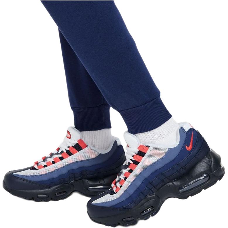 Nike Вязаные спортивные штаны для детей со шнурками с надписями, повседневные флисовые, темно-синие, детские штаны FD2995410