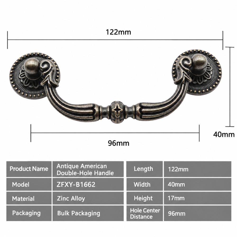 Antique Bronze Drawer Pulls Vintage Furniture Handles Classic Cabinet Handles Home Furniture