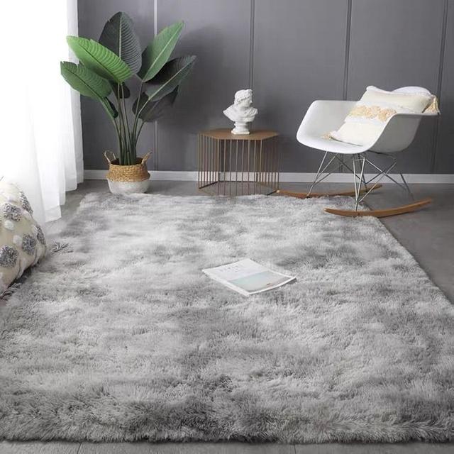 Silky Fluffy Carpet Modern Home Decor Long Plush Shaggy Rug Children 'S Play Mats Sofa Living Bedroom Bedside Mat Balcony Carpets